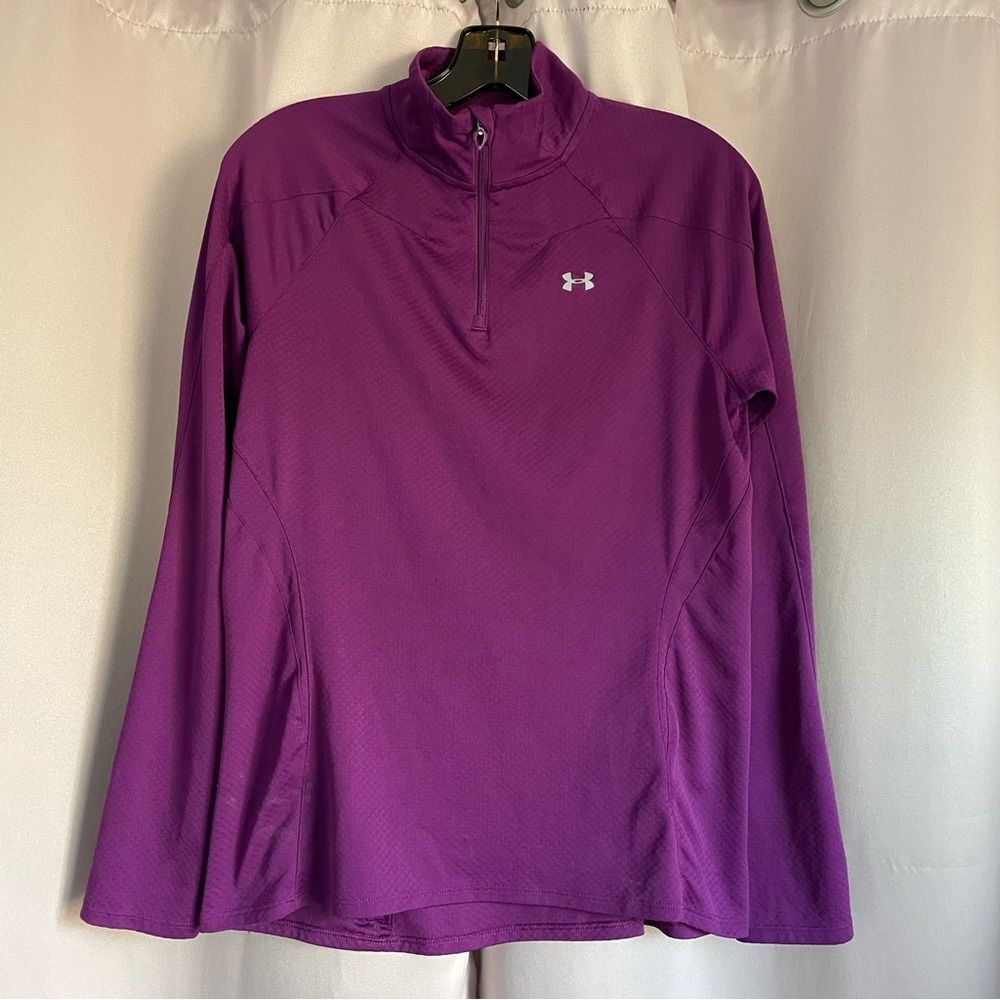 Under Armour Women's Vibrant Purple Long-Sleeve Quarter Zip